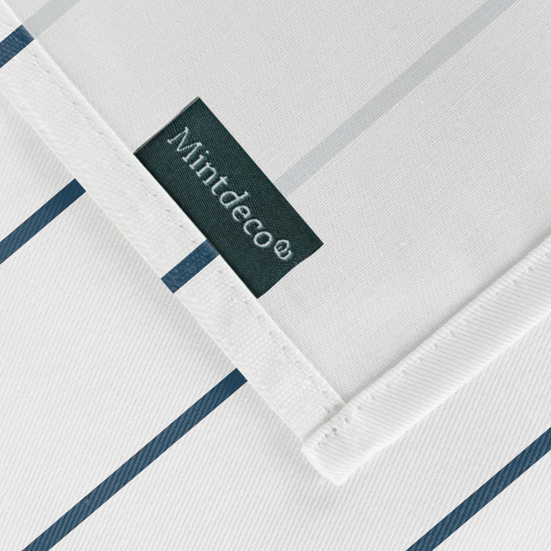 Nappe imprimée anti-tâches MAUI BLEU