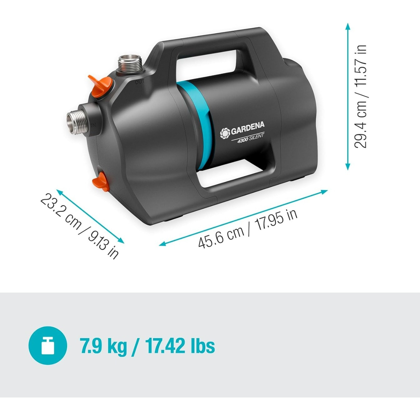 Pompe d'arrosage de surface 4300 Silent - GARDENA - 9056-20