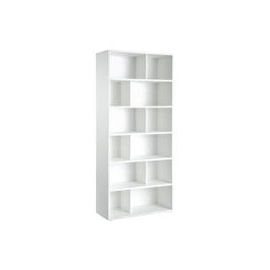 Bibliothèque design bois blanc L92 cm EPURE