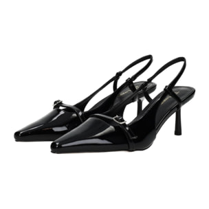 Décolleté sling back Donna Tata Italia Nero