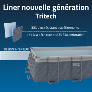 Bestway Piscine hors sol - Rectangulaire - Steel Pro Max - Décor marbre - 404 x 201 x 100 cm