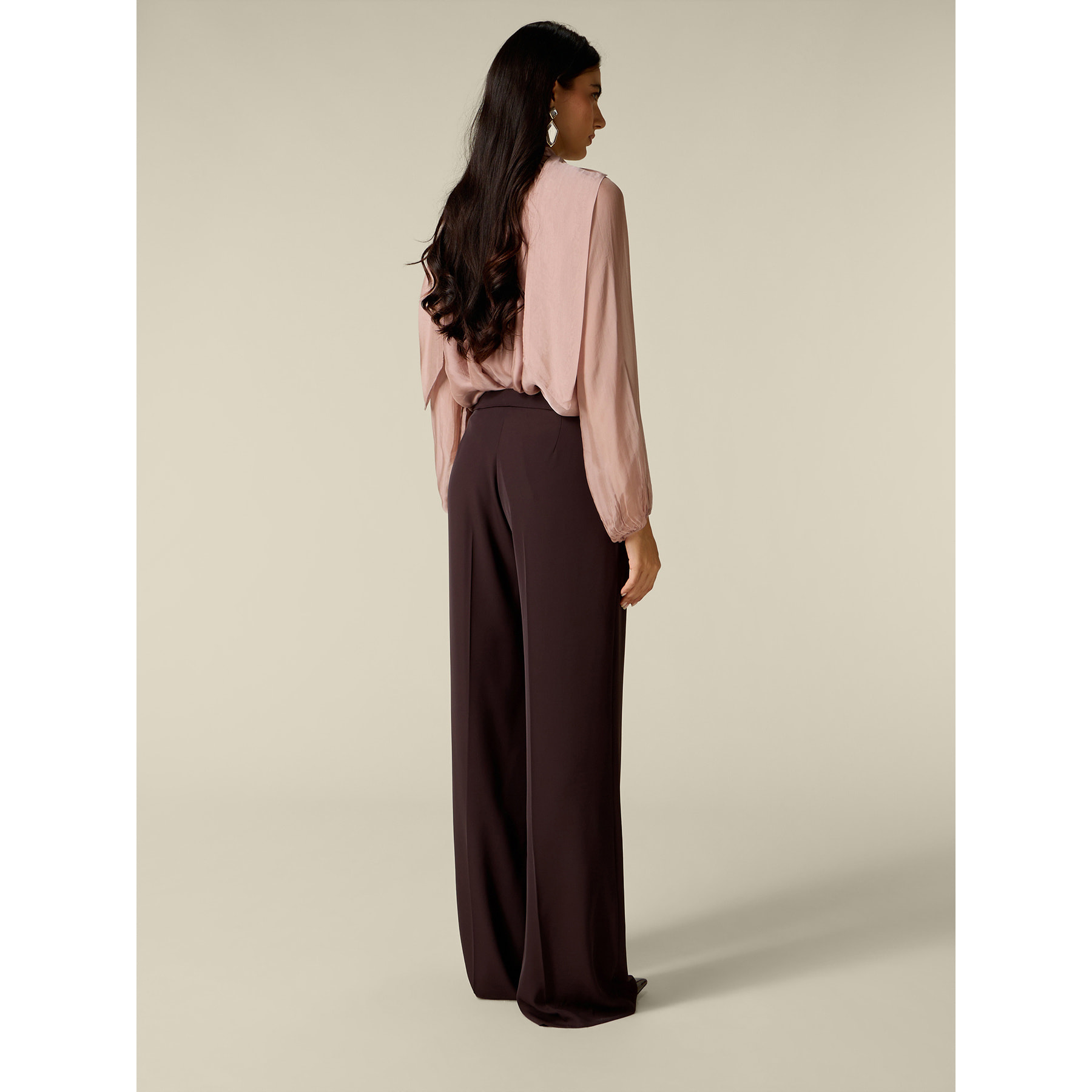 Oltre - Pantaloni palazzo - Marrone
