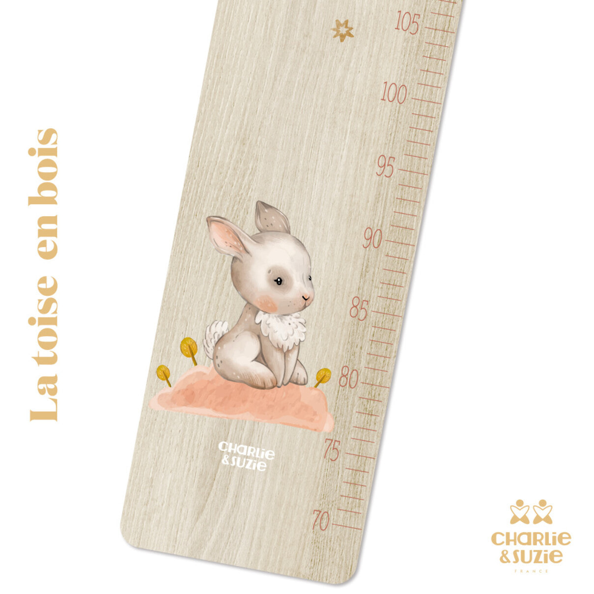 Toise Forêt Lapin Toise mesurer son enfant. Adorable ! Toise en bois .