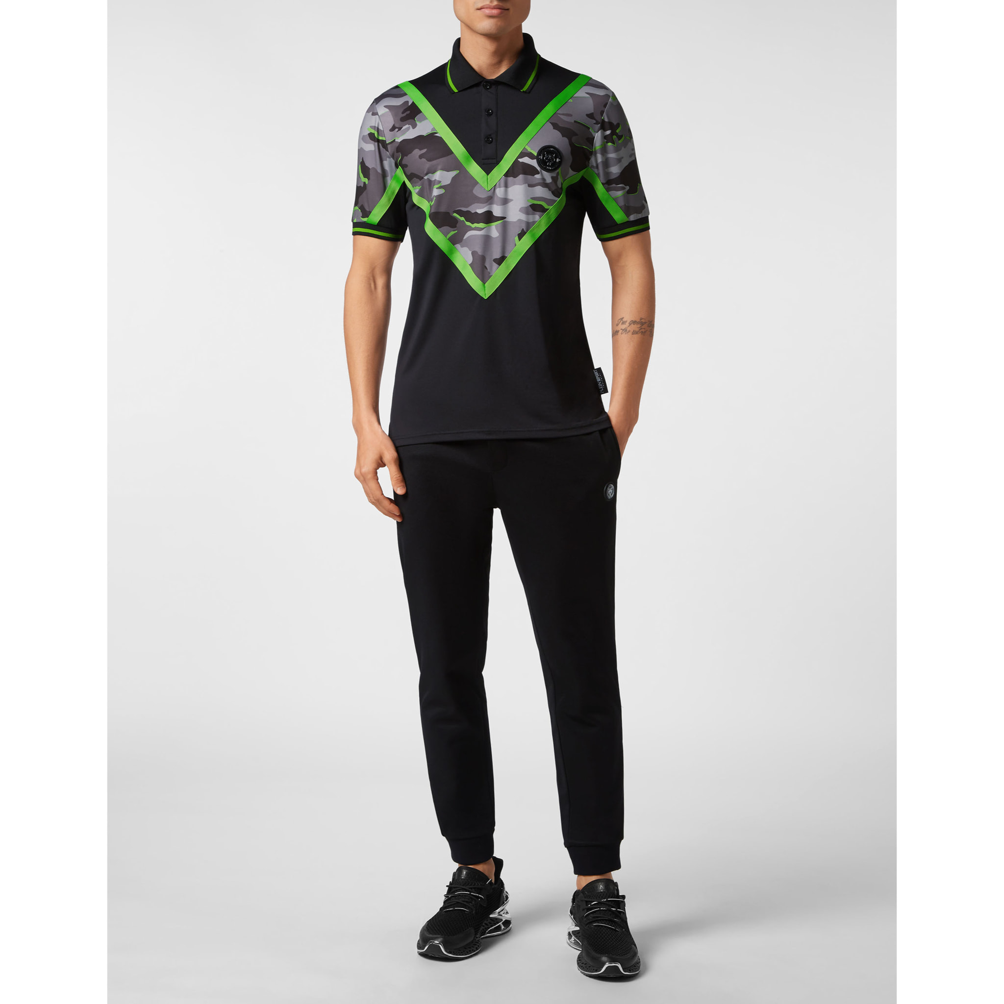 PLEIN SPORT Camiseta Cuello Redondo CAMOUFLAGE