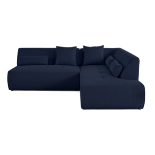 Onyx - canapé modulable d'angle droit 5 places - en tissu mailles 3D - Bleu