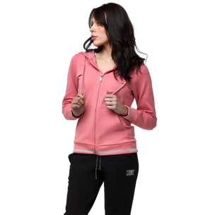 Tuta da donna con felpa con cappuccio e zip e joggers non felpata Leone Bright