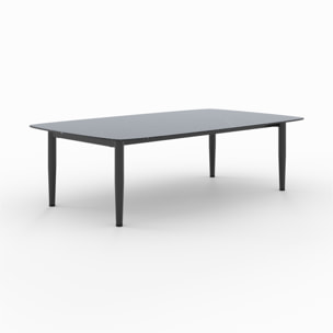 Table basse de jardin en verre effet marbre - Wilo