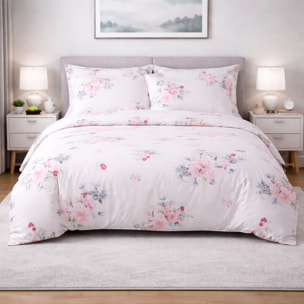 LAURA BIAGIOTTI Completo Letto Matrimoniali in Percalle Stampato Okab_rosa