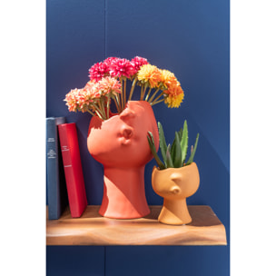 J-Line cache-pot Enya - porcelaine - teracotta - Ø 17 cm