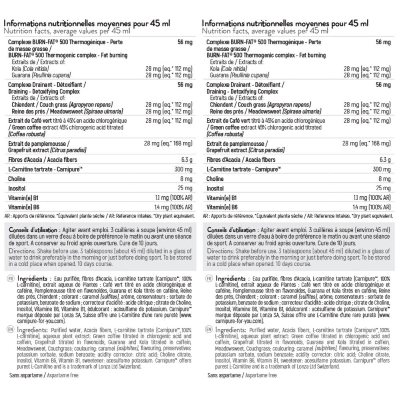 STC NUTRITION - Pack Burn Fat - Brûle-graisse et déstockage - Séchage extrême + définition musculaire - Cure complète de 1 mois