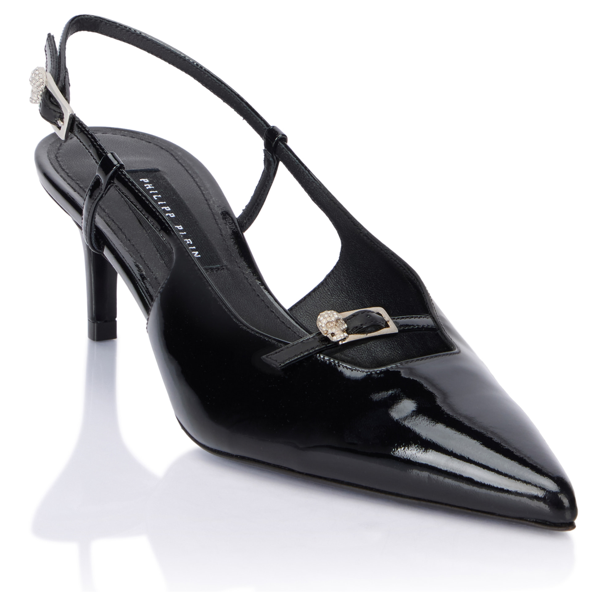 PHILIPP PLEIN Tacones bajos Slingback SKULL
