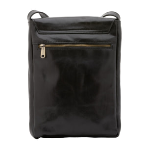 Borsa a tracolla uomo Made in Italy - Modello Aether Prime - Vera pelle - 24.0 x 30.0 x 4.0 cm
