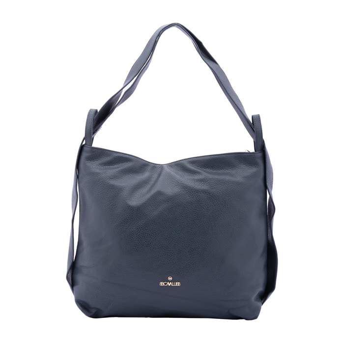 Borsa a spalla da donna - Modello False - Ecopelle e poliestere - 40.0 x 33.0 x 11.0 cm