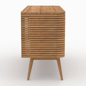 Meuble de salle de bain en bois de teck 140 cm avec une niche - Auguste