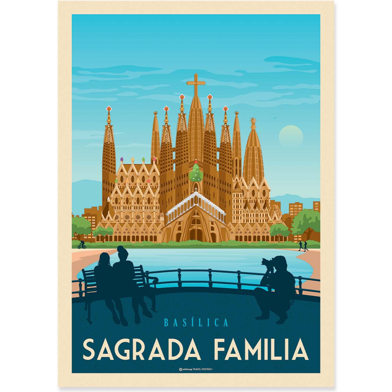 Affiche - Barcelona Sagada Familia - Olahoop Travel Posters