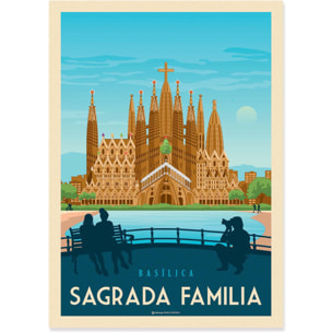 Affiche - Barcelona Sagada Familia - Olahoop Travel Posters