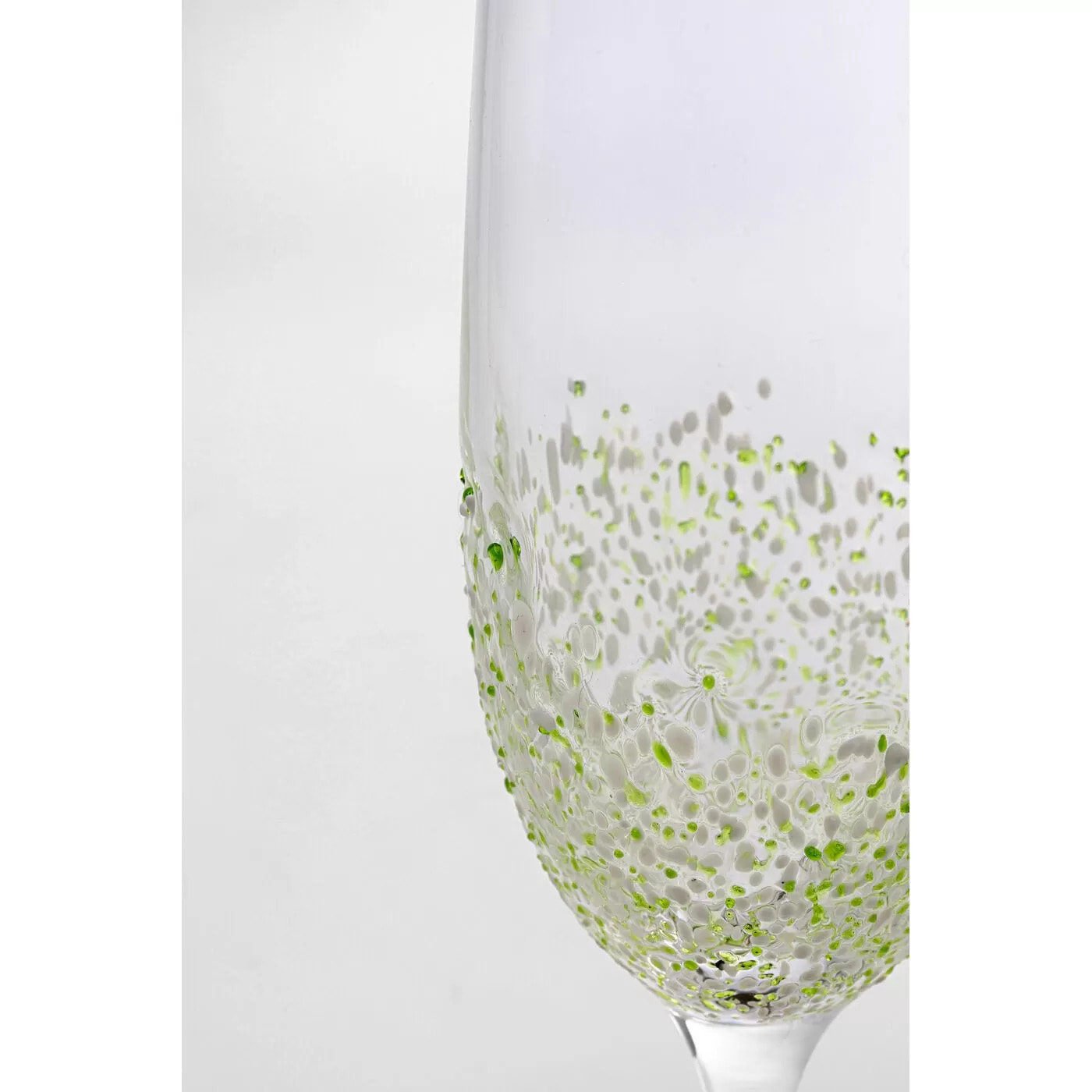 Flûtes à champagne Confetti verts set de 6 Kare Design