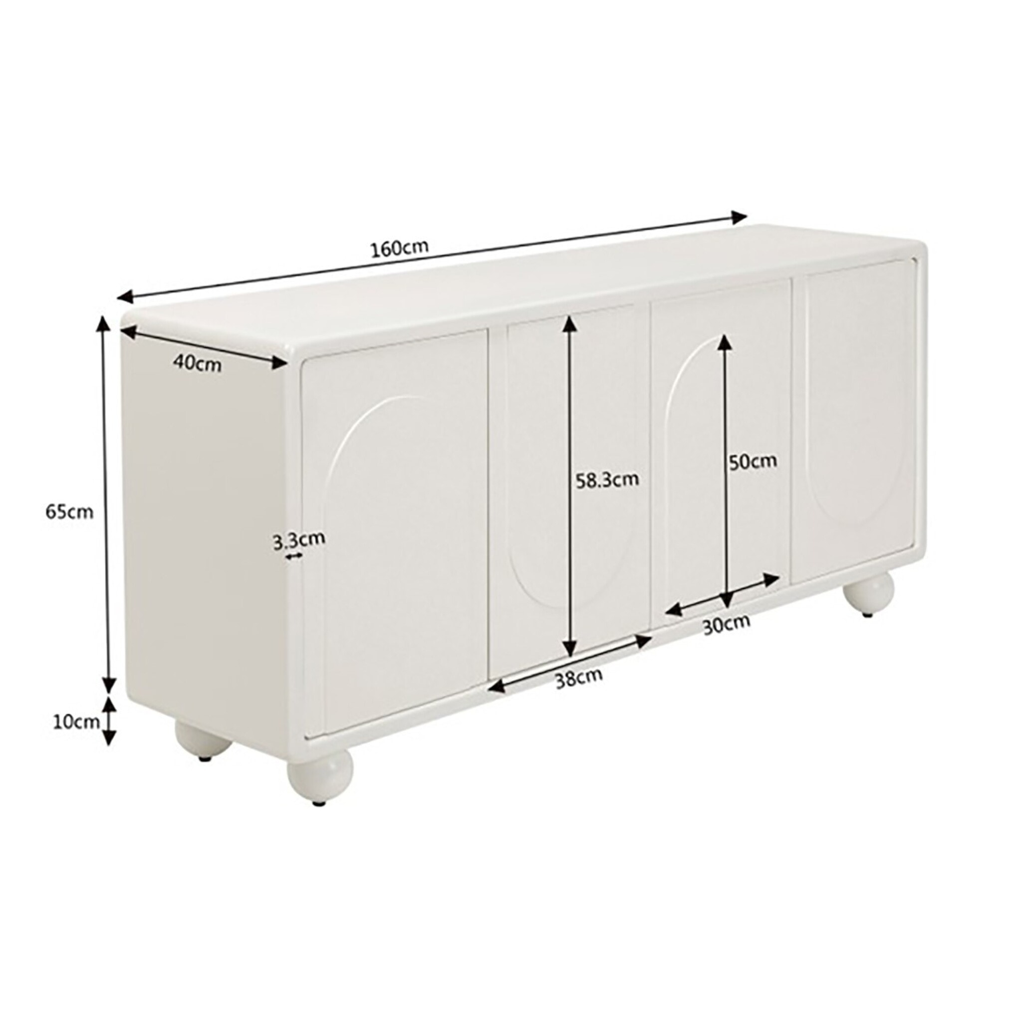Buffet Paco blanc Kare Design
