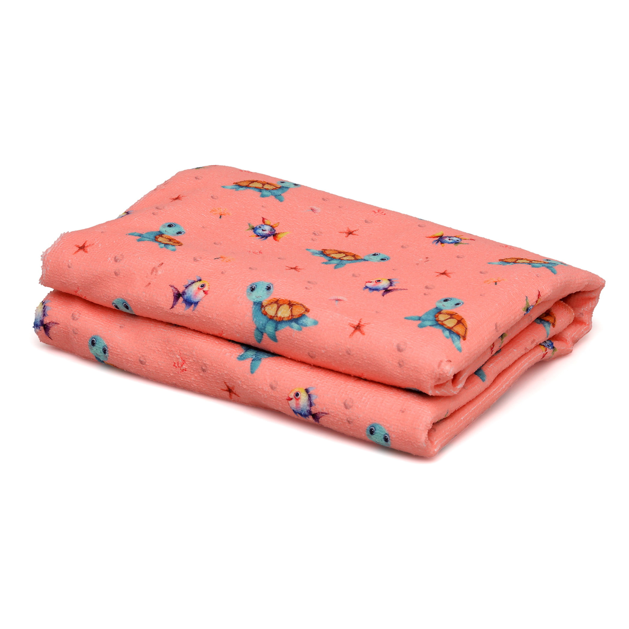 TOALLA PLAYA MICROFIBRA TORTUGAS CORAL