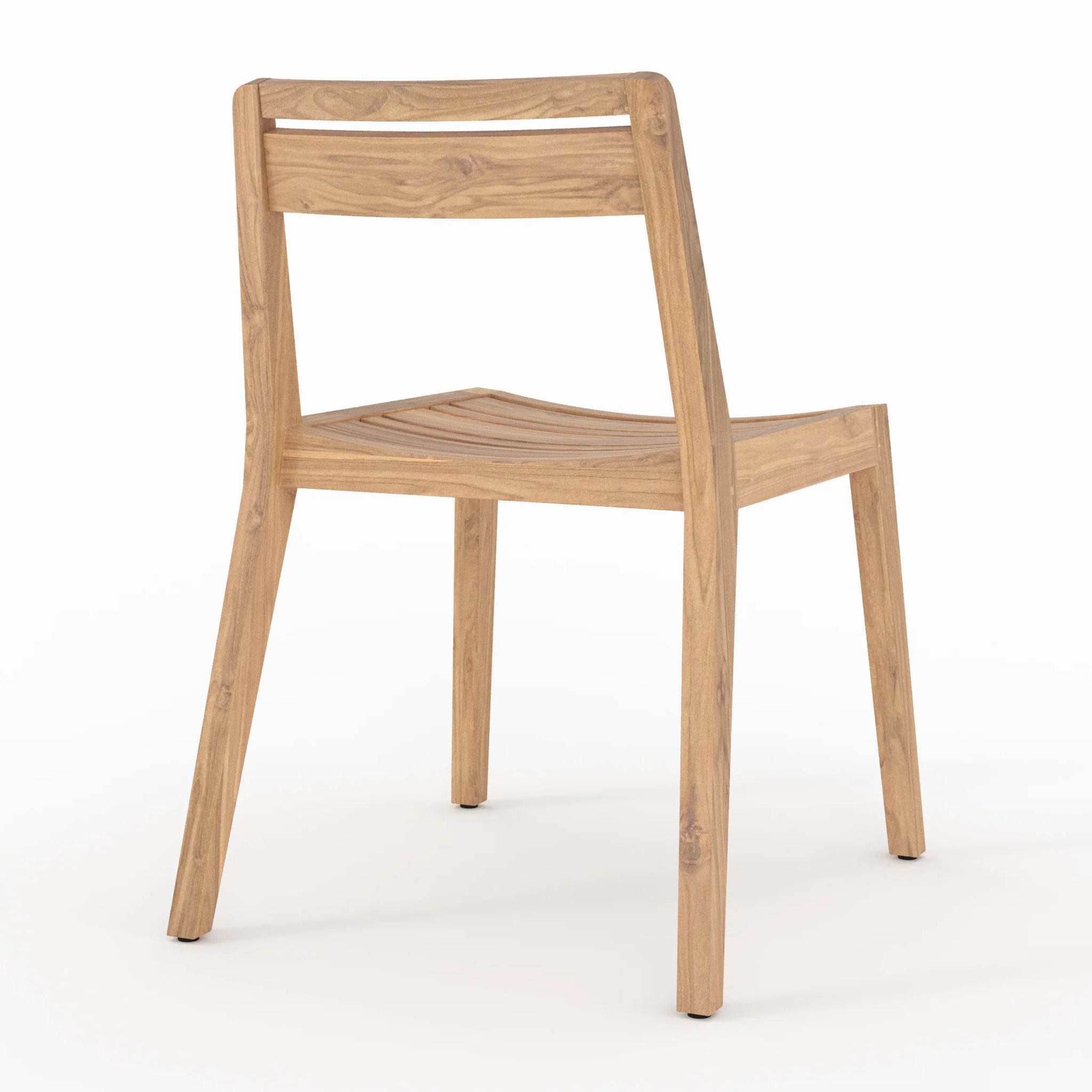 Lot de 2 chaises de jardin en bois de teck recyclé - Zao