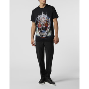 PHILIPP PLEIN Round Neck T-Shirt Chrome Skull Stones