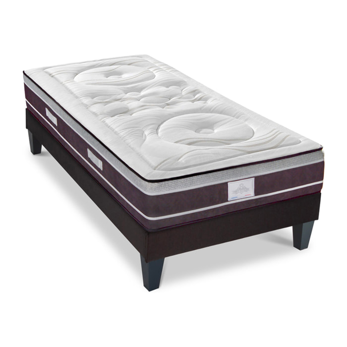 Ensemble Divin | Matelas ressorts ensaches avec sommier en bois