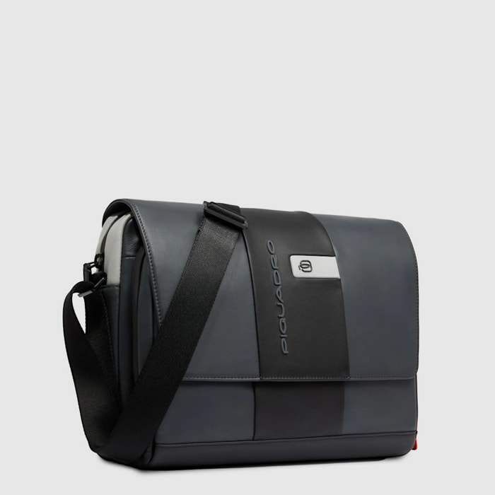 Piquadro Borsa messenger in pelle porta pc con tasca per AirPods®, protezioni antiurto e RFID