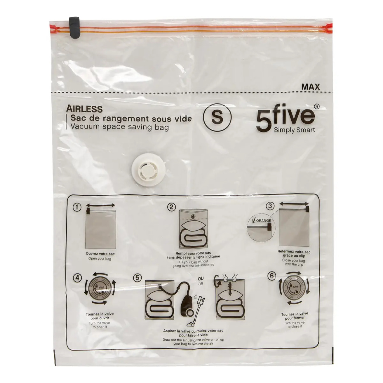 Sacs compresseurs Airless transparents avec pompe