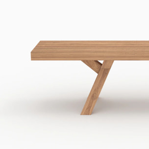 Banc de jardin en bois de teck 4 personnes - Soraya