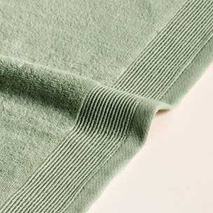 Set 4 Toallas Bicolor Harmony Moss Aqua - Zero Twist - 600 Gramos