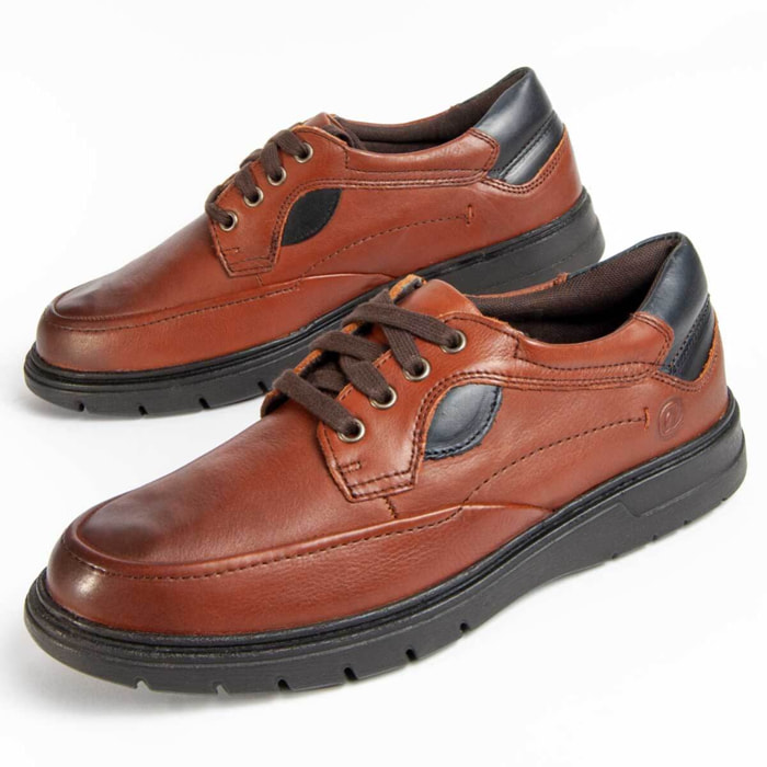 Zapato Oxford De Piel - Marron