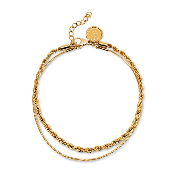 Pulsera Nautic Acero Baño Oro