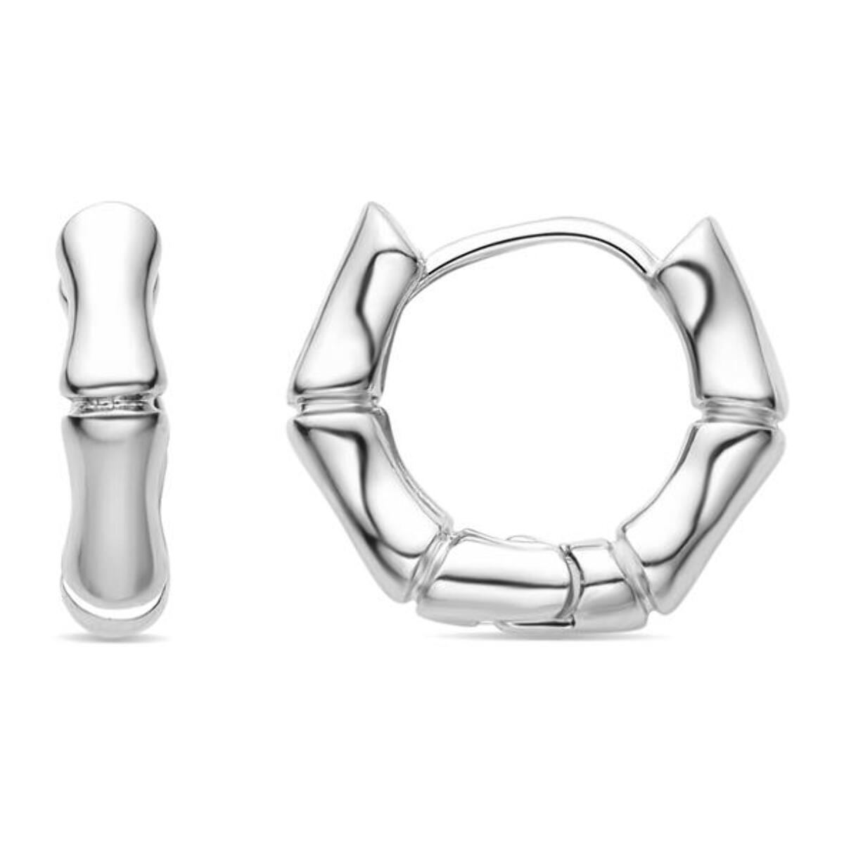 Pendientes Lux by Lux acabados baño rodio