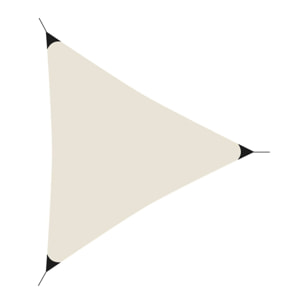Well Home Sombrilla Triángulo de Sombra en Poliéster 36x36x36cm, Crema UPF 50+ con Ganchos de Metal y Bolsa de Transporte