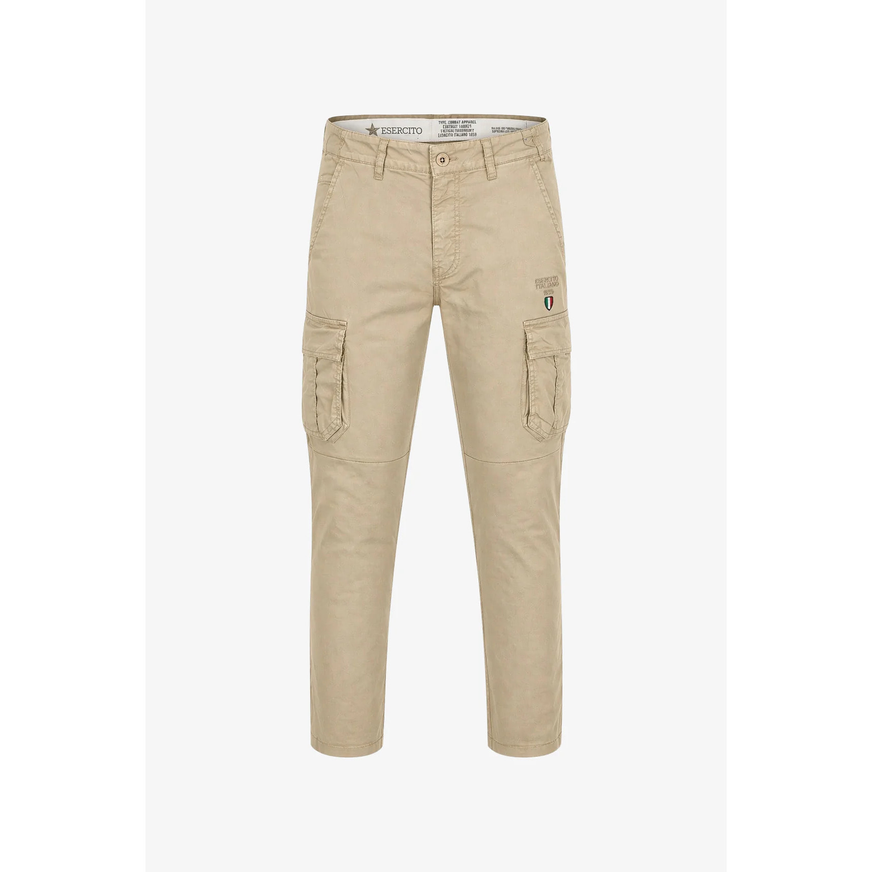 Pantaloni Esercito cargo kaki uomo