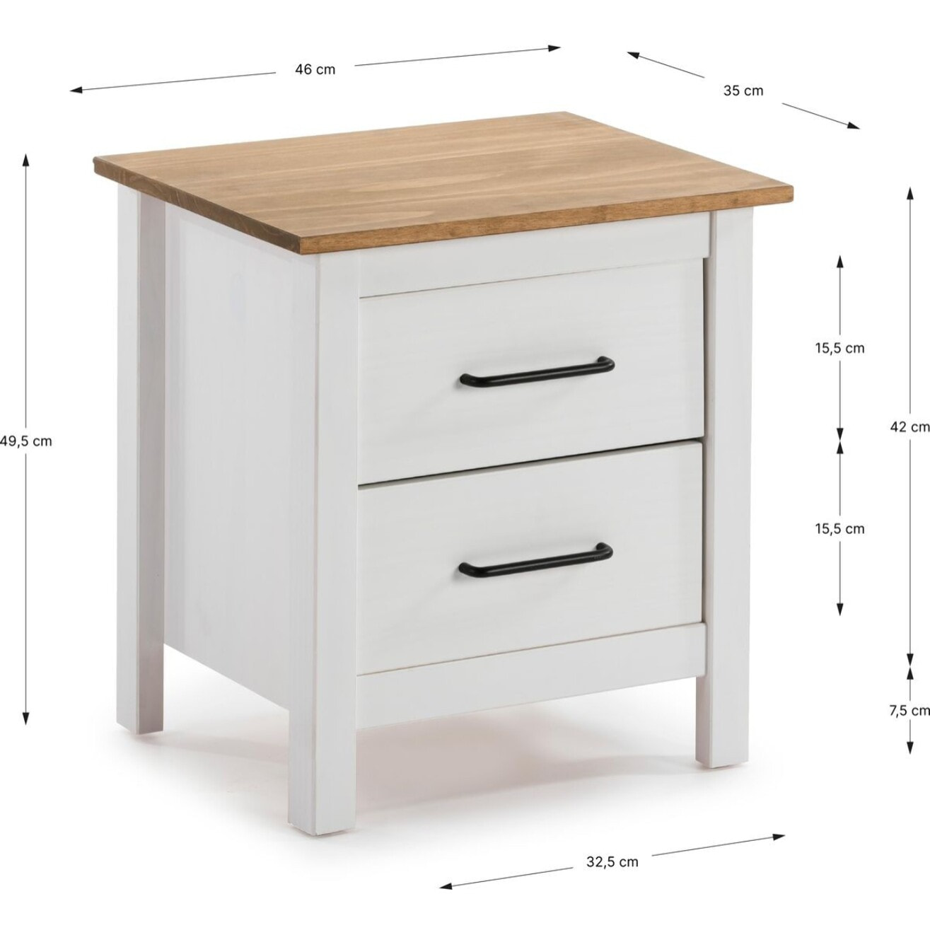 Table de chevet en bois massif - IDA