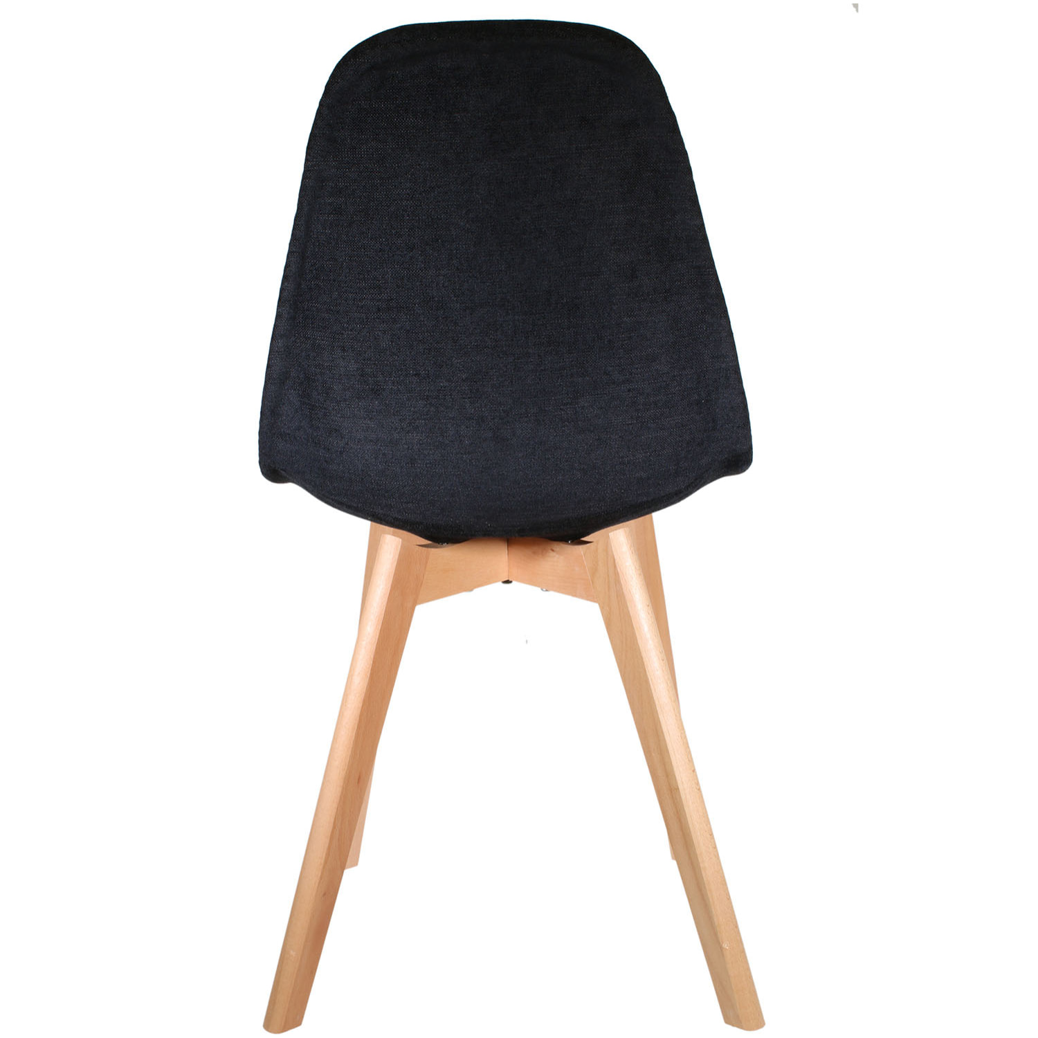 Chaise Scandinave En Tissu Noir - Lot De 2