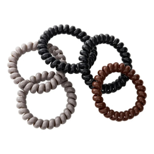 Boite avec 20 élastiques à cheveux assortis Selena beige