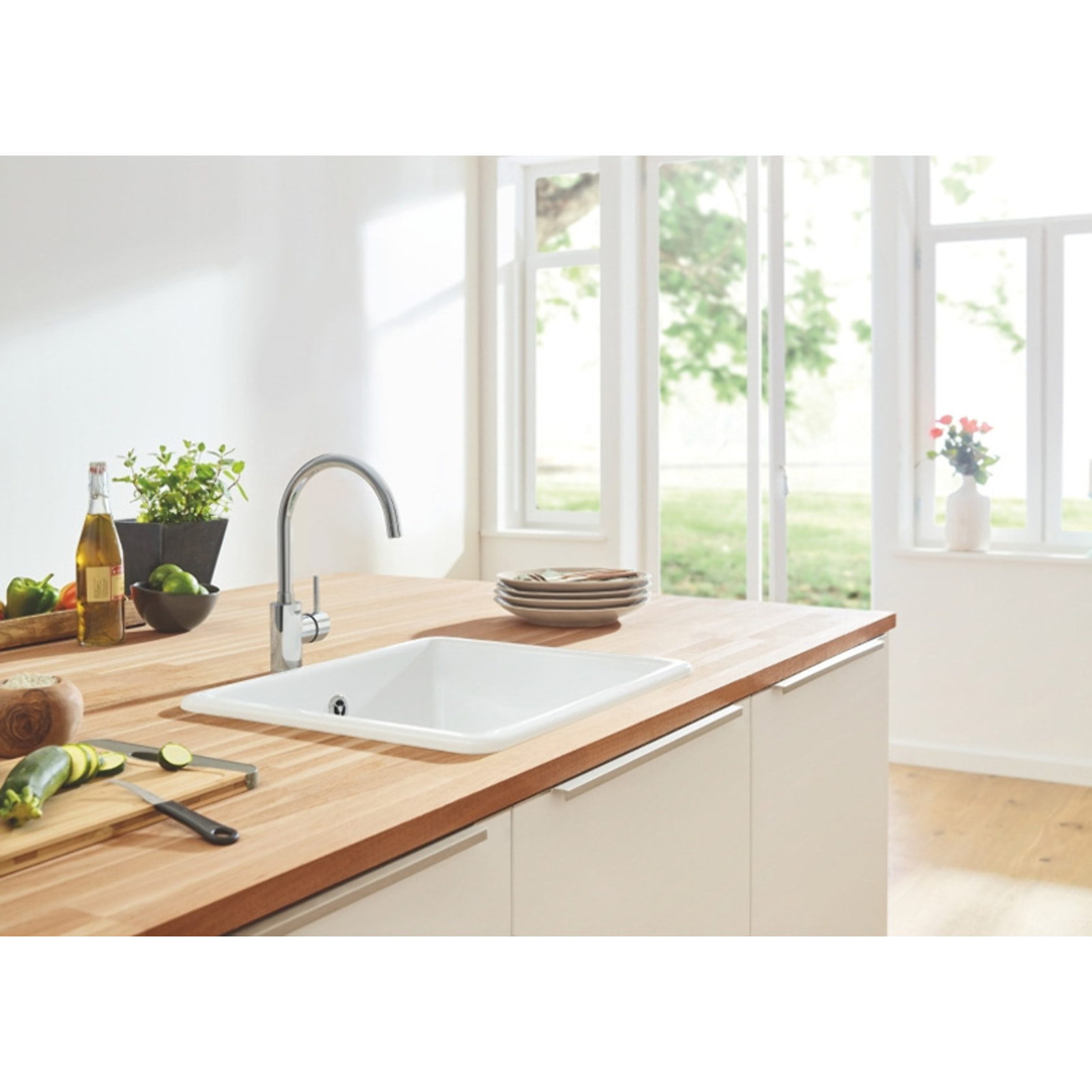 GROHE Concetto Mitigeur monocommande Evier bec haut