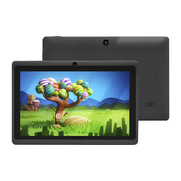 DAM Tablet Infantil K705 WiFi. SO Android 11. Pantalla 7'' 1024x600px. A133 1.6GHZ Quad-Core, 2GB RAM + 32GB. Doble cámara. 18,2x1,15x12,2 Cm. Color: Negro