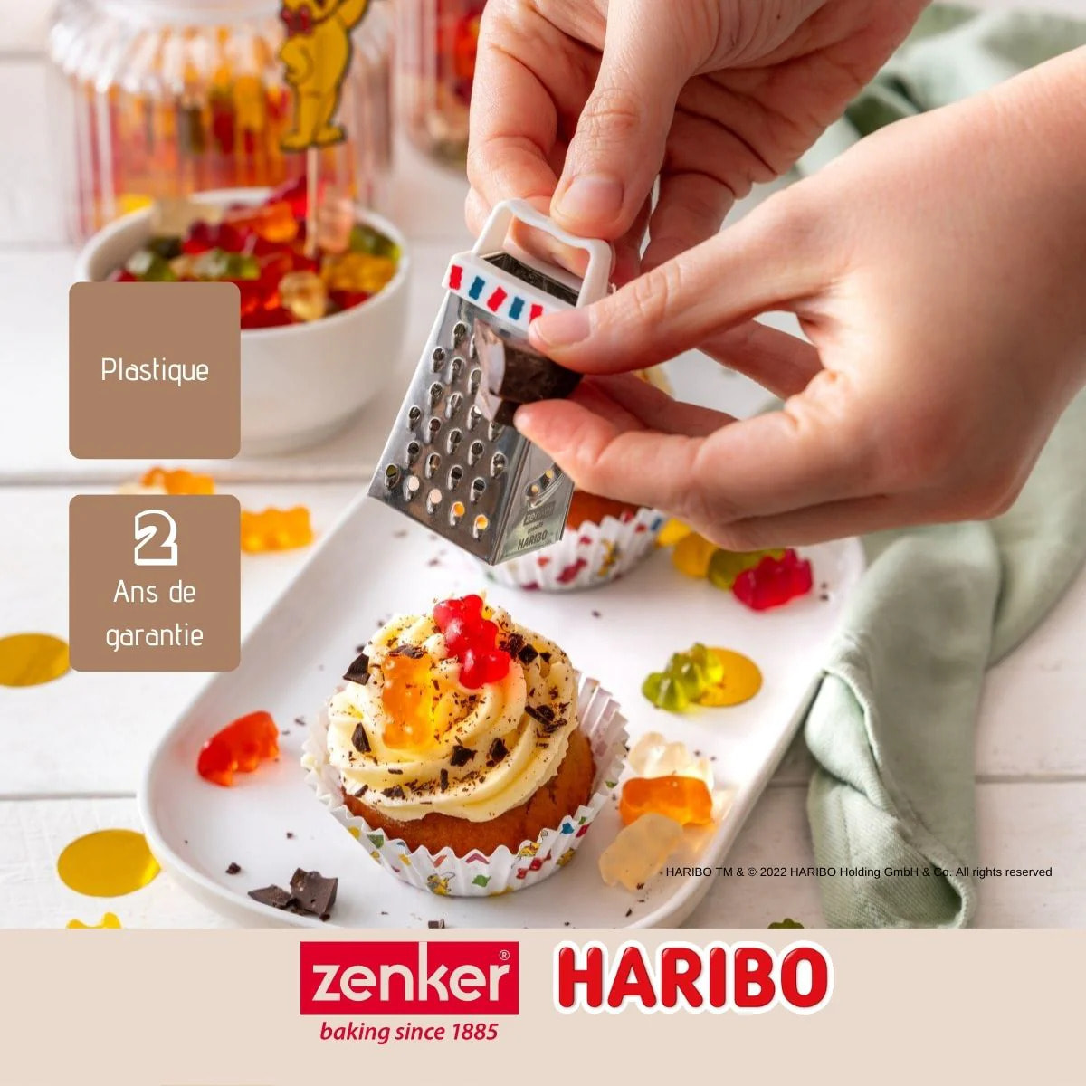 Mini râpe de cuisine et pâtisserie 4 faces 7,5 cm Zenker Haribo