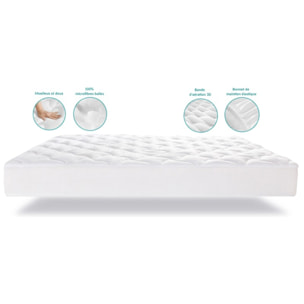 Surmatelas 3D Luxe | 100% microfibre | large bonnet élastique | moelleux