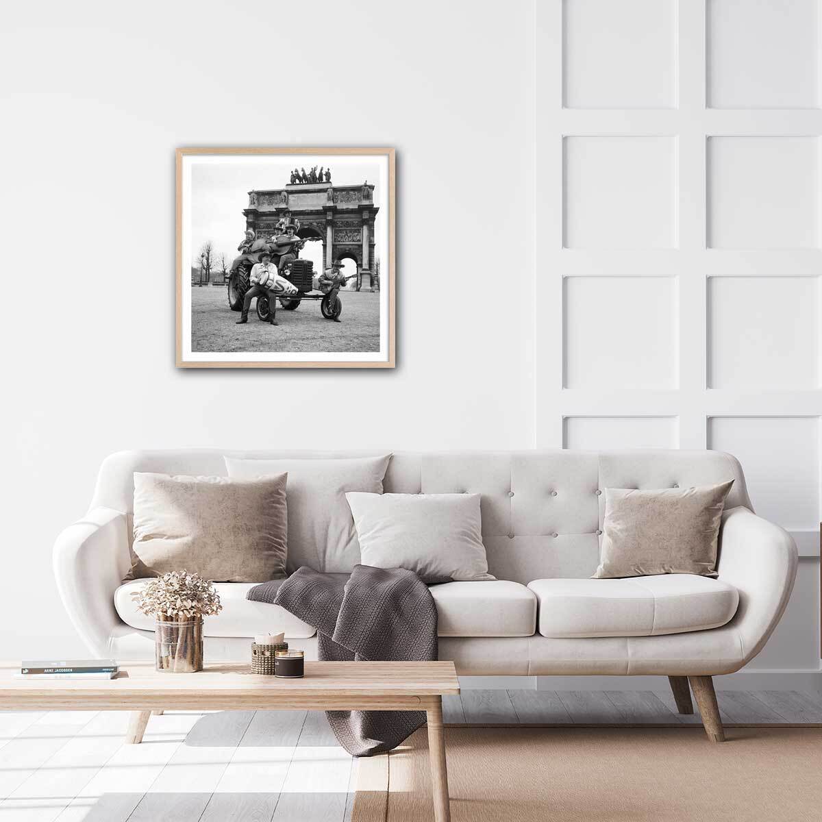 Affiche Photo Orchestre de Cowboys, 1959 Affiche + cadre en bois - Chêne