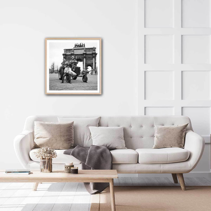 Affiche Photo Orchestre de Cowboys, 1959 Affiche + cadre en bois - Chêne