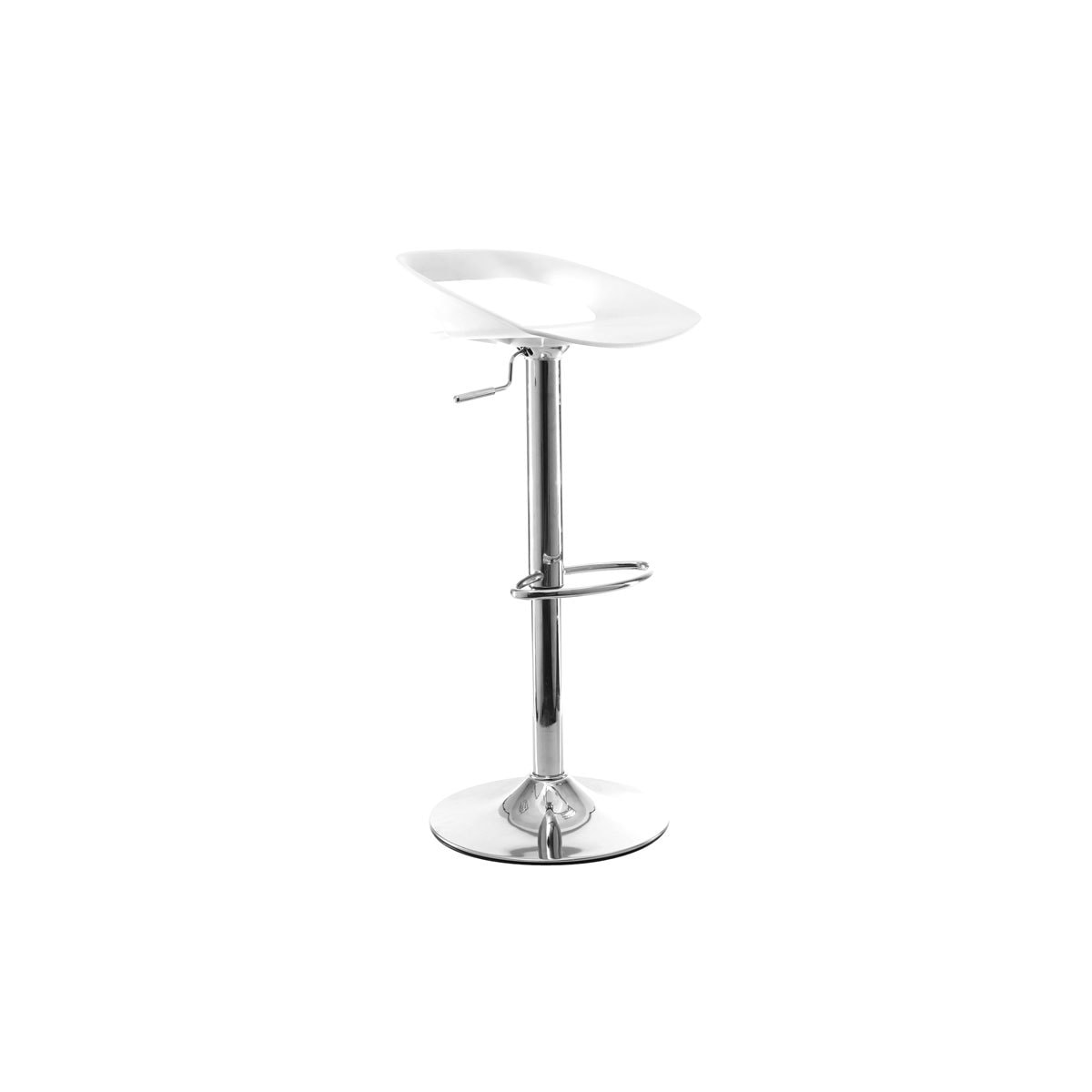 Tabourets de bar design blanc (lot de 2) PHENIX