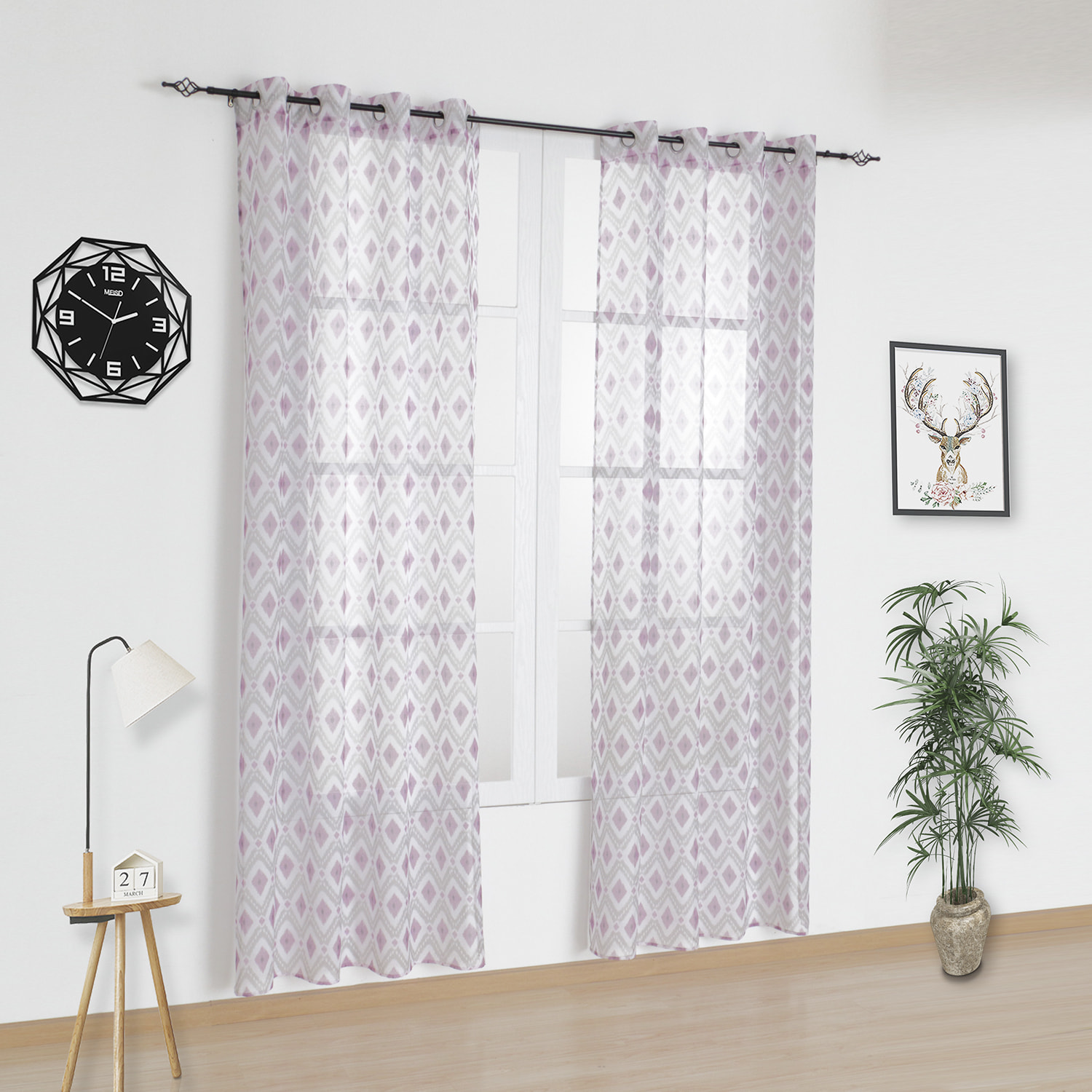 Tenda traslucida con stampa 140x260 cm.