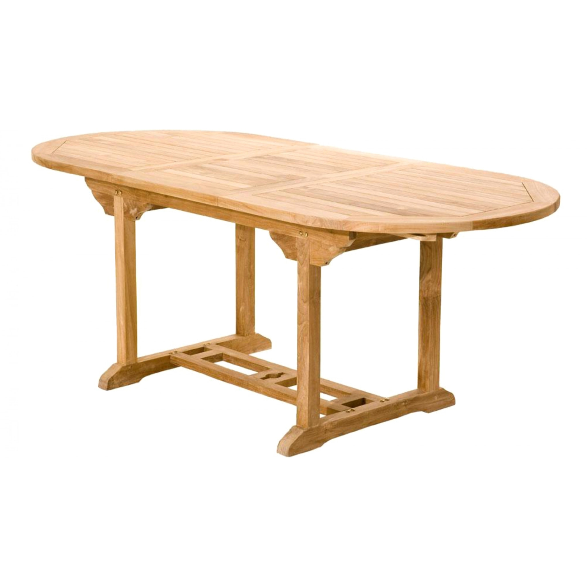 ADAGNA Table de jardin ovale et 6 chaises en teck