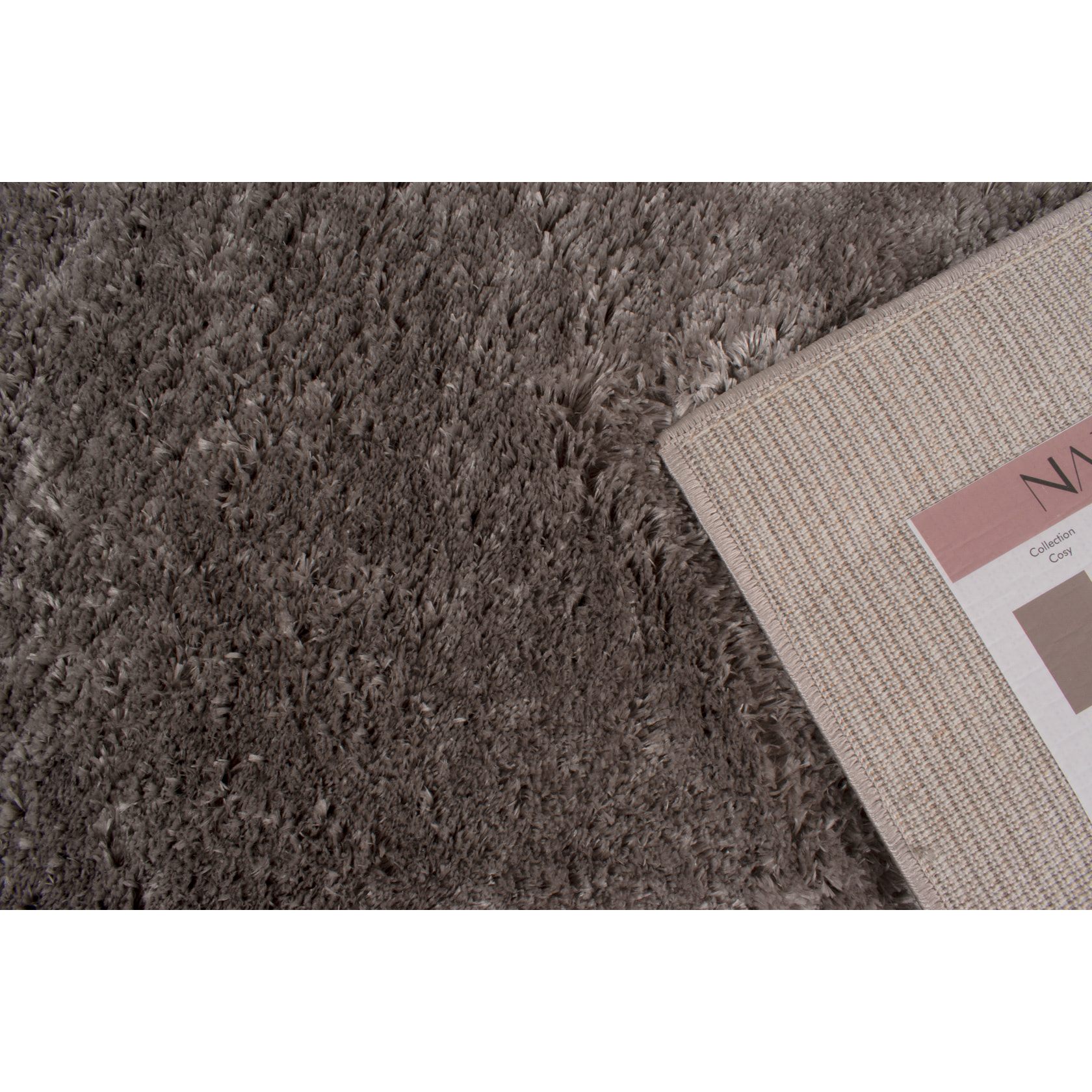 Cosy - tapis salon à poils longs tout doux, taupe