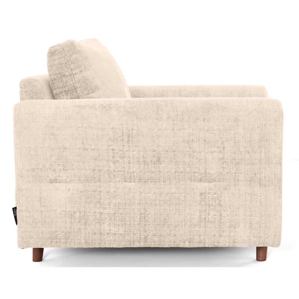 Rune - fauteuil en velours texturé - Beige