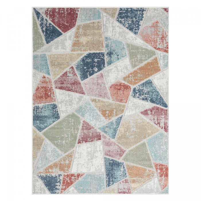 Tapis Runi motif géométrique aspect relief